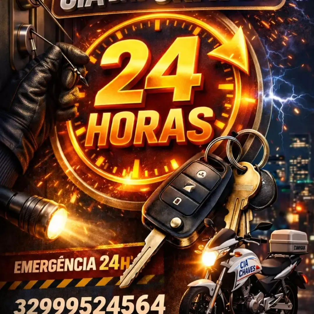 Atendimento 24 horas da Cia das Chaves